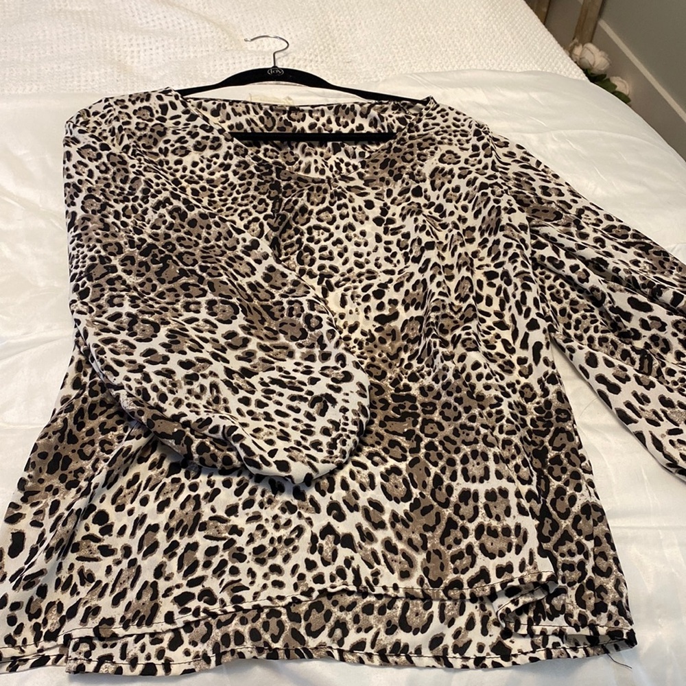 Cheetah Blouse - size M